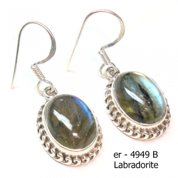 925 sterling silver one stone blue fire labradorite drop earrings